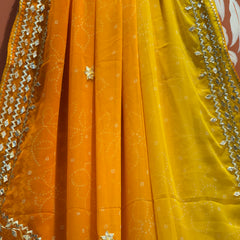 ROYAL GEORGETTE KACHI PATTI SAREE