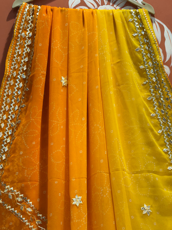 ROYAL GEORGETTE KACHI PATTI SAREE