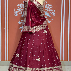 CHINON BHANDEJ KACCHI PATTI LEHENGA