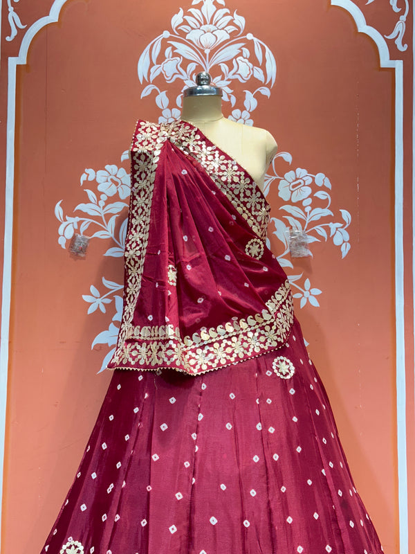 CHINON BHANDEJ KACCHI PATTI LEHENGA