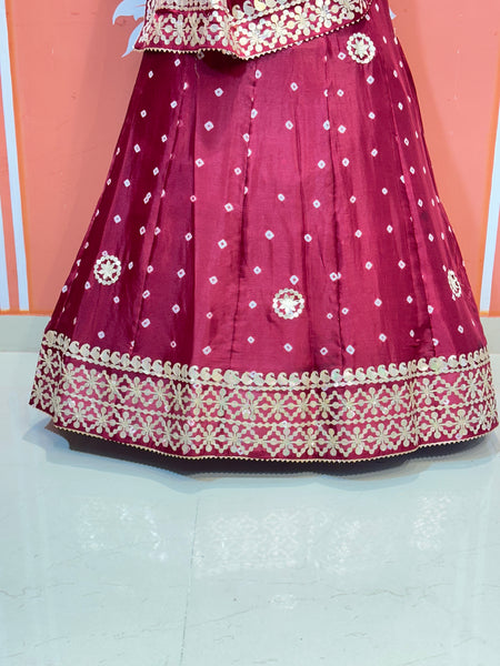 CHINON BHANDEJ KACCHI PATTI LEHENGA