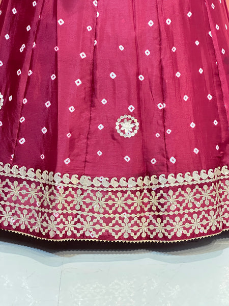 CHINON BHANDEJ KACCHI PATTI LEHENGA