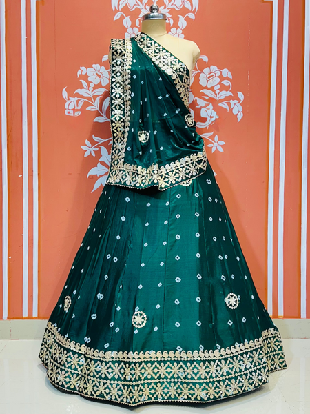 CHINON BHANDEJ KACCHI PATTI LEHENGA