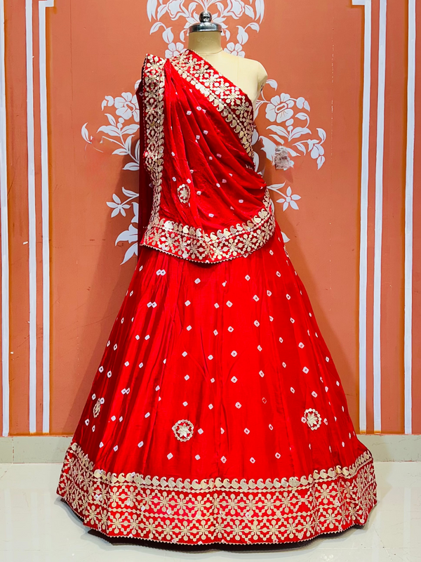 CHINON BHANDEJ KACCHI PATTI LEHENGA