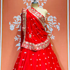 CHINON BHANDEJ KACCHI PATTI LEHENGA