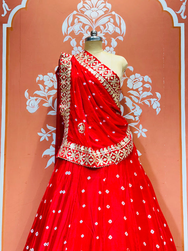 CHINON BHANDEJ KACCHI PATTI LEHENGA