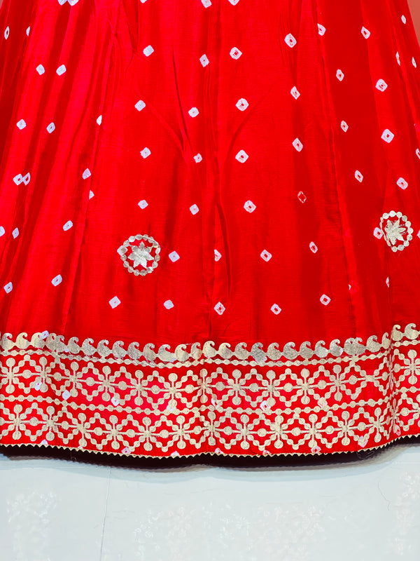 CHINON BHANDEJ KACCHI PATTI LEHENGA