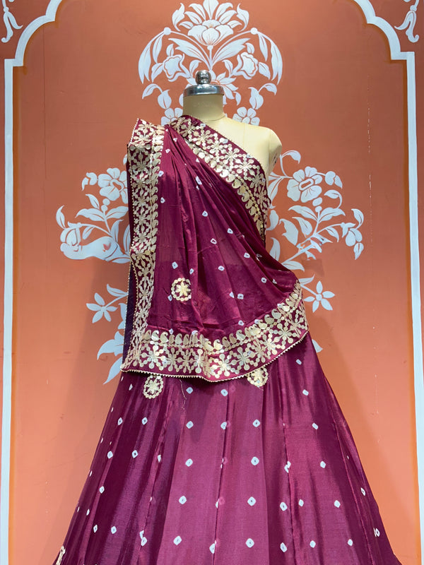 CHINON BHANDEJ KACCHI PATTI LEHENGA