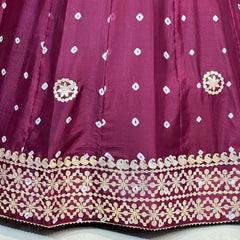 CHINON BHANDEJ KACCHI PATTI LEHENGA
