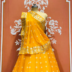 CHINON BHANDEJ KACCHI PATTI LEHENGA