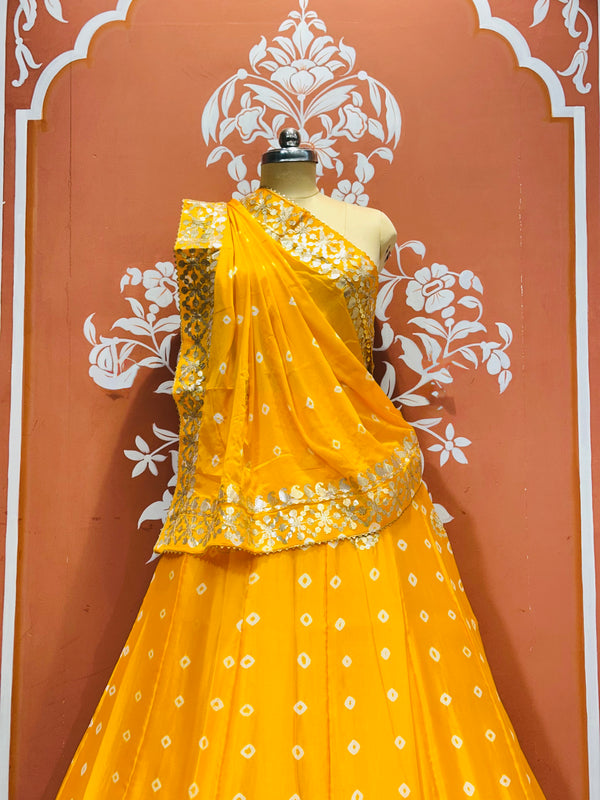 CHINON BHANDEJ KACCHI PATTI LEHENGA