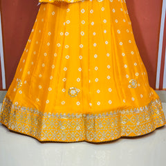 CHINON BHANDEJ KACCHI PATTI LEHENGA