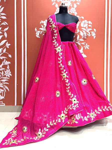 MOTHRA KACHI PATTI BIG FLARED LEHENGA