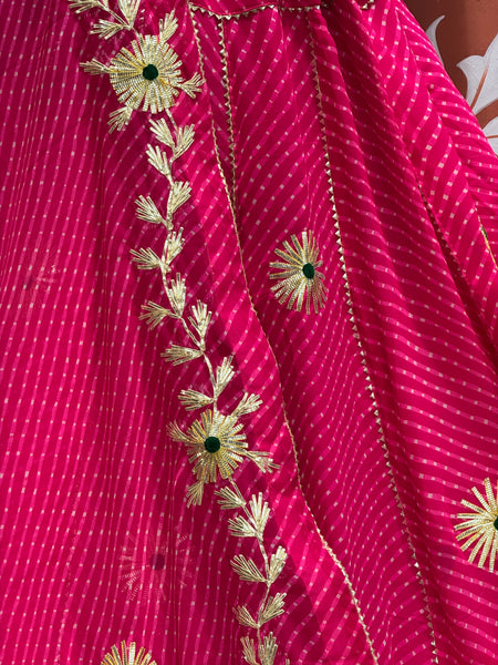 MOTHRA KACHI PATTI BIG FLARED LEHENGA