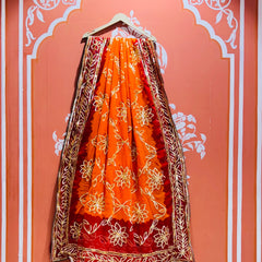 GEORGETTE PELIYA JALWORK SAREE