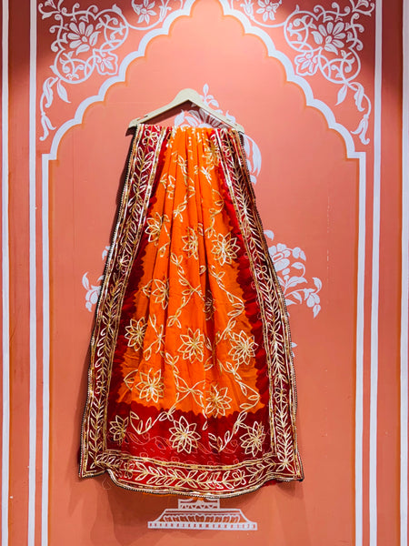 GEORGETTE PELIYA JALWORK SAREE
