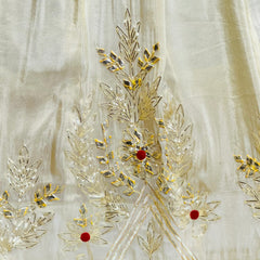 COSMOS TISSUE LEHENGA KACHI PATTI PELIYA DUPATTA