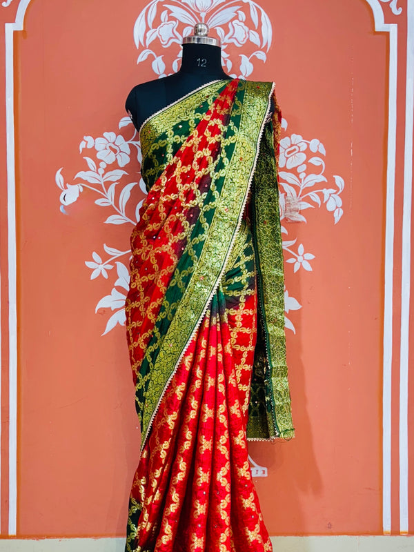 GHATCHOLA TAFETA SILK SAREE