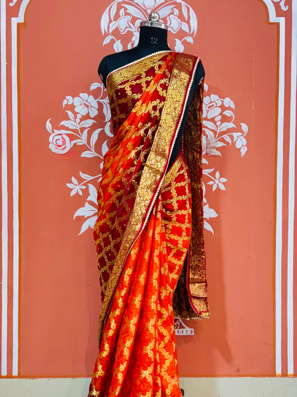 GHATCHOLA TAFETA SILK SAREE