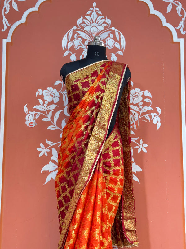 GHATCHOLA TAFETA SILK SAREE