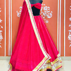 LEHERIYA GOLDEN SILVER WORK BIG FLARED LEHENGA