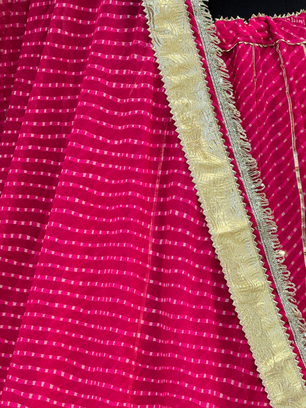 LEHERIYA GOLDEN SILVER WORK BIG FLARED LEHENGA