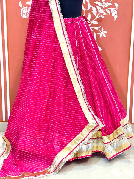 LEHERIYA GOLDEN SILVER WORK BIG FLARED LEHENGA