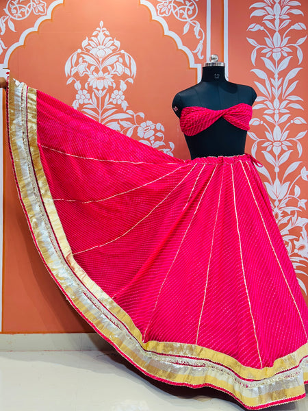 LEHERIYA GOLDEN SILVER WORK BIG FLARED LEHENGA