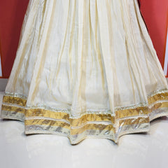 COSMOS TISSUE LEHENGA KACHI PATTI PELIYA DUPATTA