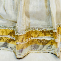 COSMOS TISSUE LEHENGA KACHI PATTI PELIYA DUPATTA