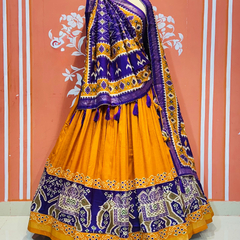 PICHWAI PRINT GUJRATI LEHENGA CHOLI