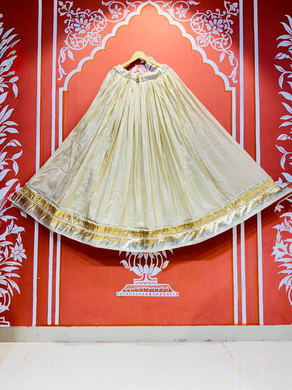 COSMOS TISSUE LEHENGA KACHI PATTI PELIYA DUPATTA