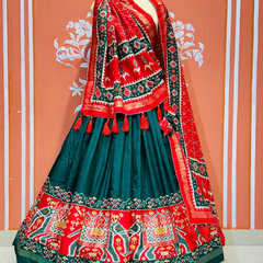 PICHWAI PRINT GUJRATI LEHENGA CHOLI