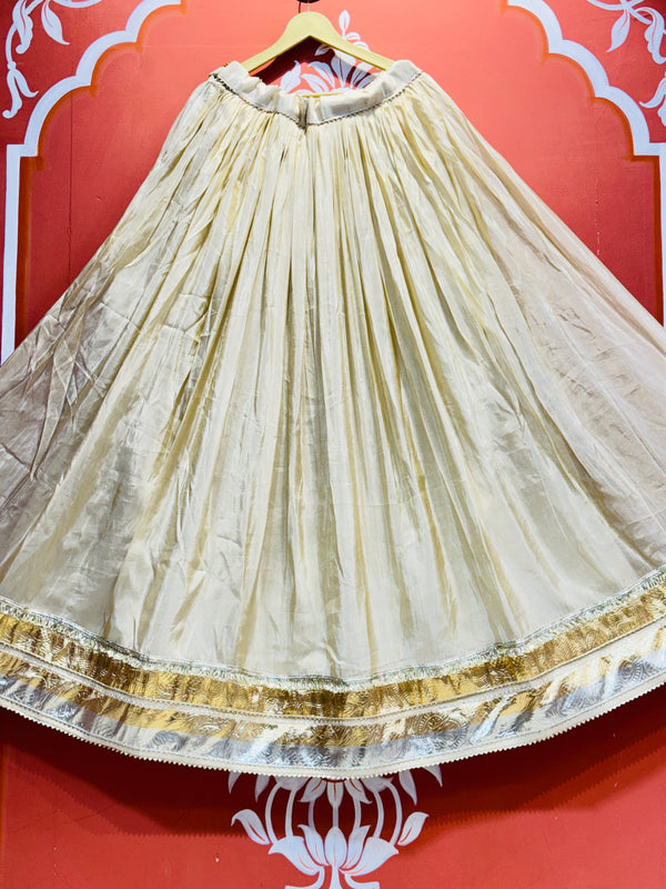COSMOS TISSUE LEHENGA KACHI PATTI PELIYA DUPATTA