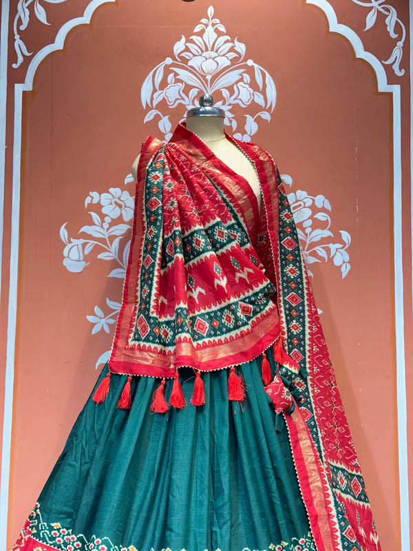 PICHWAI PRINT GUJRATI LEHENGA CHOLI