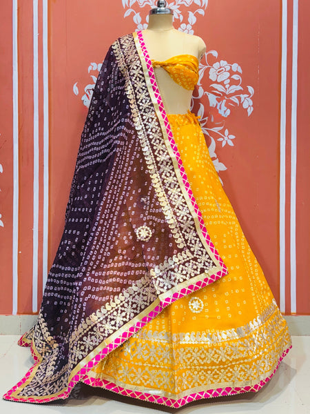 KOTA DORIYA BHANDEJ KACHI PATTI LEHENGA
