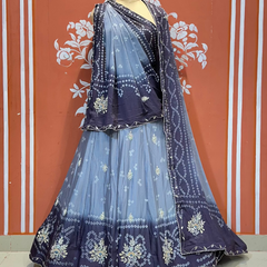 CHINO BHANDEJ KACCHI PATTI LEHENGA