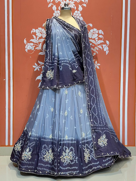 CHINO BHANDEJ KACCHI PATTI LEHENGA