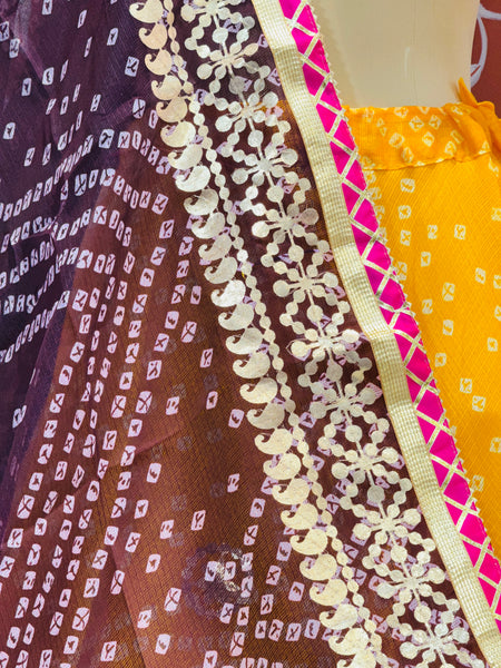KOTA DORIYA BHANDEJ KACHI PATTI LEHENGA
