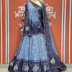 CHINO BHANDEJ KACCHI PATTI LEHENGA