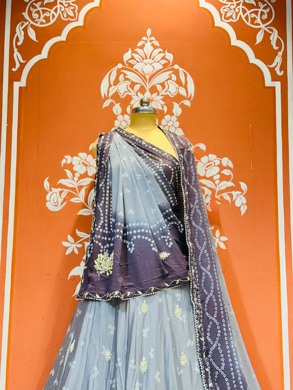 CHINO BHANDEJ KACCHI PATTI LEHENGA