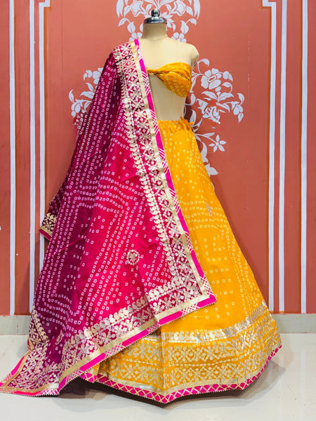 KOTA DORIYA BHANDEJ KACHI PATTI LEHENGA