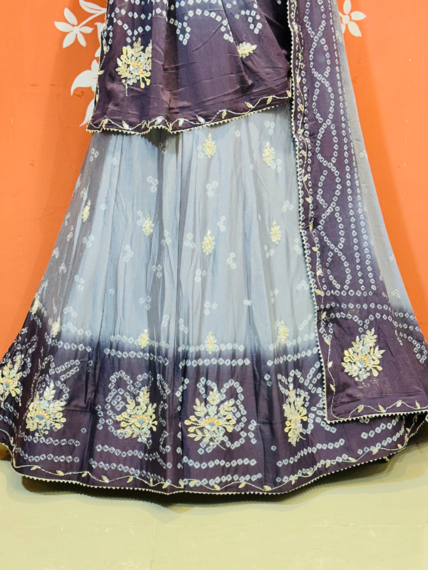 CHINO BHANDEJ KACCHI PATTI LEHENGA