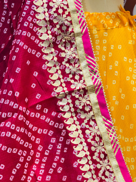 KOTA DORIYA BHANDEJ KACHI PATTI LEHENGA