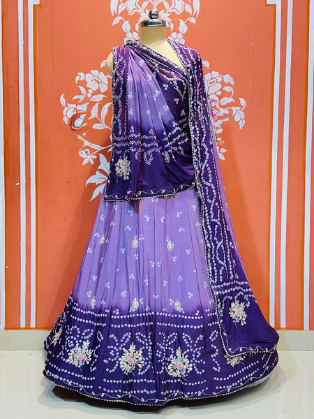 CHINO BHANDEJ KACCHI PATTI LEHENGA