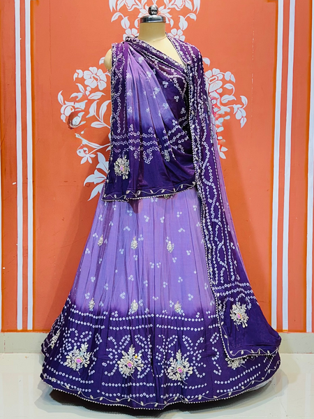 CHINO BHANDEJ KACCHI PATTI LEHENGA