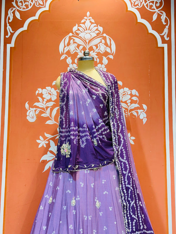 CHINO BHANDEJ KACCHI PATTI LEHENGA