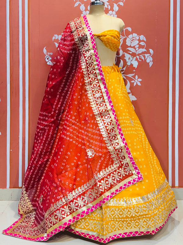 KOTA DORIYA BHANDEJ KACHI PATTI LEHENGA