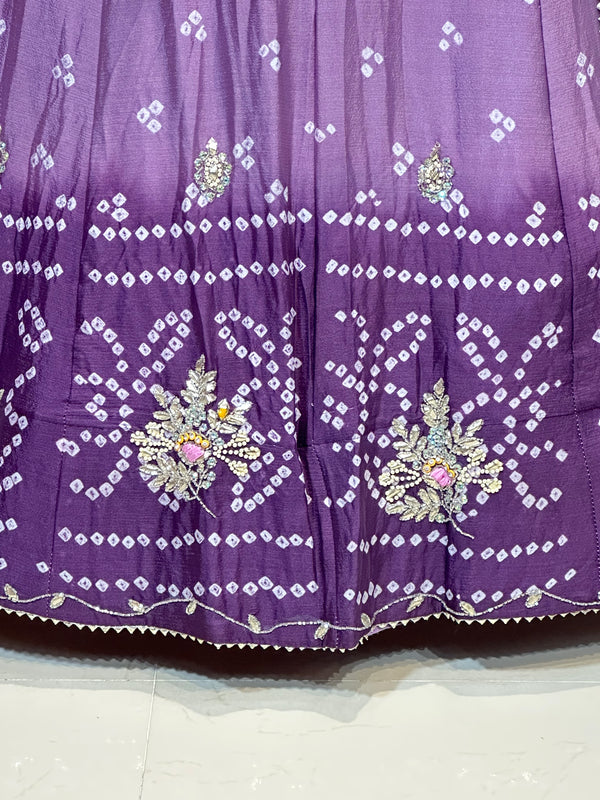 CHINO BHANDEJ KACCHI PATTI LEHENGA