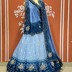 CHINO BHANDEJ KACCHI PATTI LEHENGA